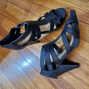 Strappy black 2 inch heel